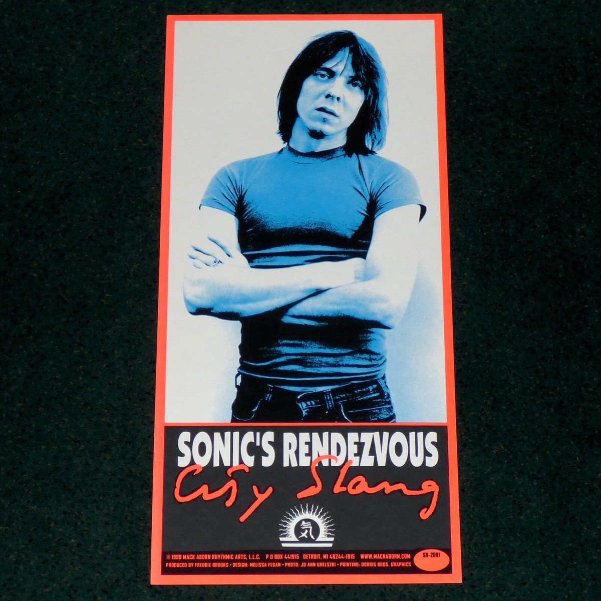 SONIC'S RENDEZVOUS BAND CITY SLANG 1999 ORIG ALBUM POSTER MC5 FRED
