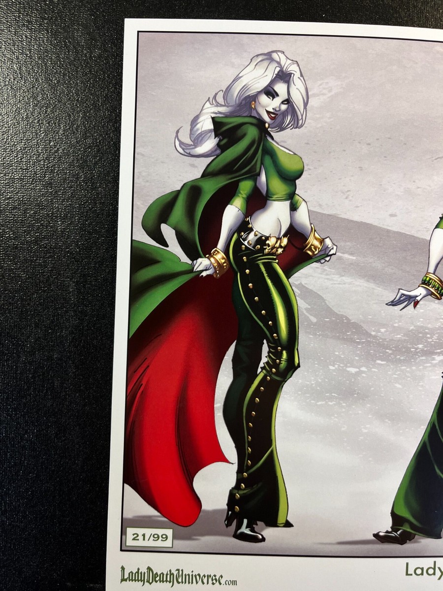 LADY DEATH GALLERY 1 PRINT EMERALD GREEN 11 X 19 
