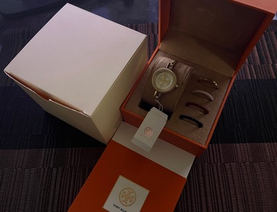 TORY BURCH TBW4029 Womens Reva Gold-Tone Stainless Steel Bangle