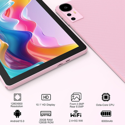 Android 15 Tablet 10 Inch, 20GB RAM+128GB ROM/ 2TB Expandable, 2.0