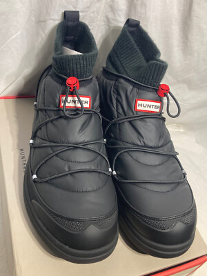 Hunter In/Out Puffer Lace Up Pull-On Traction Camp House Bootie