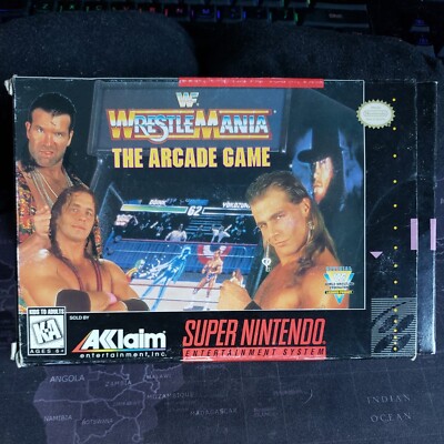 WWF Wrestlemania:the Arcade Game-Super Nintendo SNES-Complete