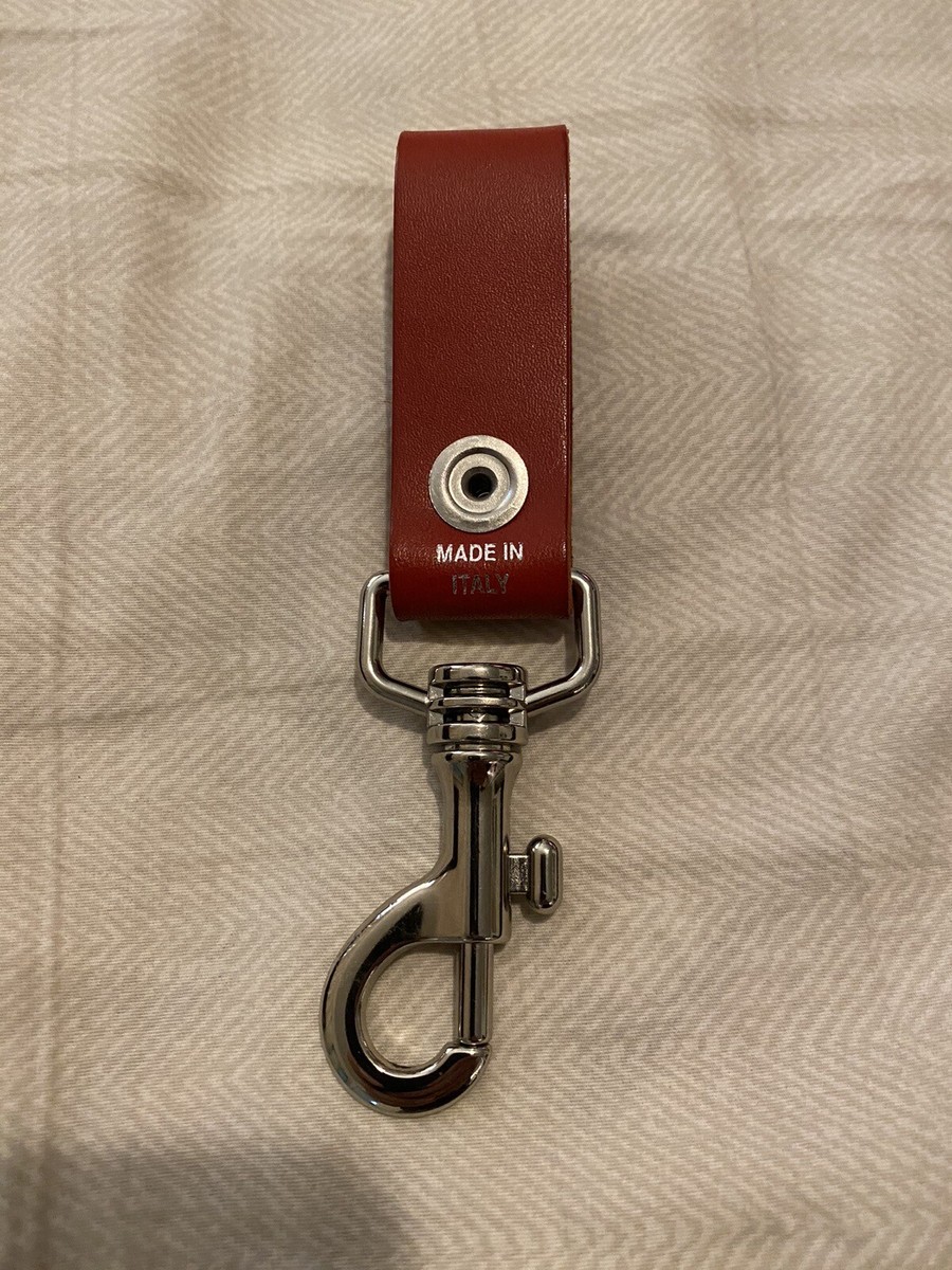 Supreme supreme leather key loop red Logo Red Leather Key loop FW21