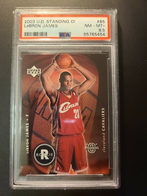 2003-04 Upper Deck Standing O LeBron James # 85 Rookie Card RC PSA