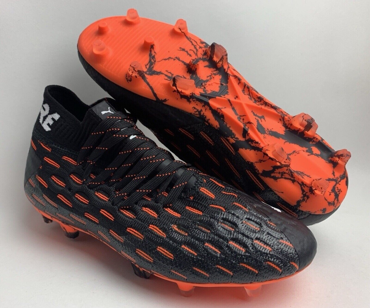 Puma Future 6.1 Netfit FG/AG Black/Orange Soccer Cleats 106200 01