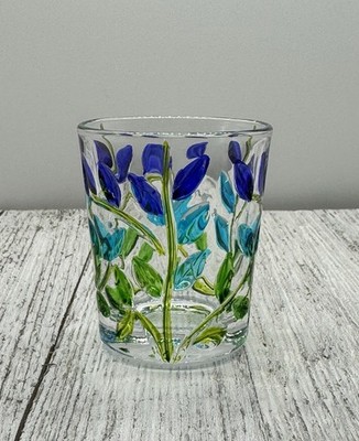 CC Zecchin Style Murano Tree of Life Shot Glass ~ Cobalt Aqua