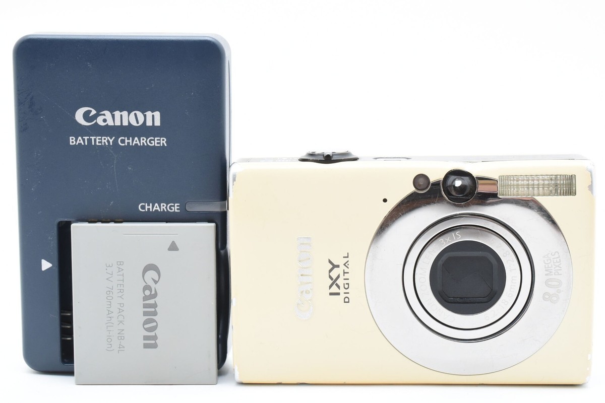 Exc+++] Canon IXY Digital 20 IS White 3x Compact Digital Camera