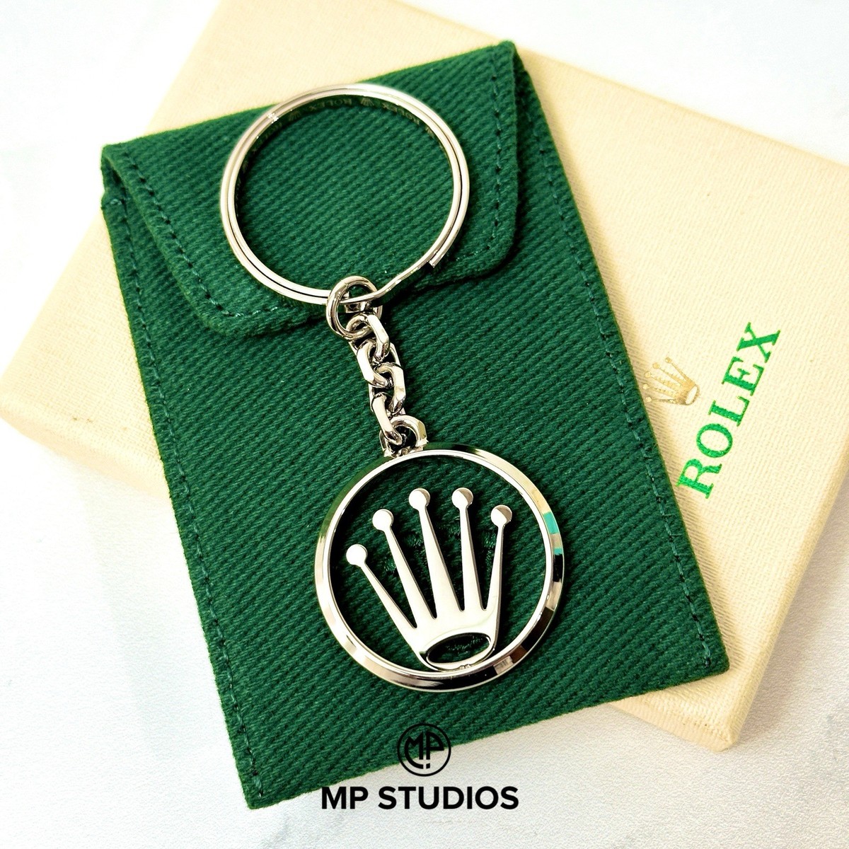 Rolex Crown Stainless Steel Keychain Titanium Keyring AD VIP Gift