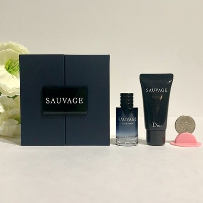 Dior Sauvage Men's Gift Set EDP Mini Splash 10ml & Shower Gel 20ml