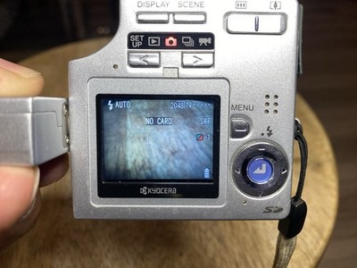 Kyocera Finecam SL300R 3.2MP Compact Digital Camera Silver TESTED