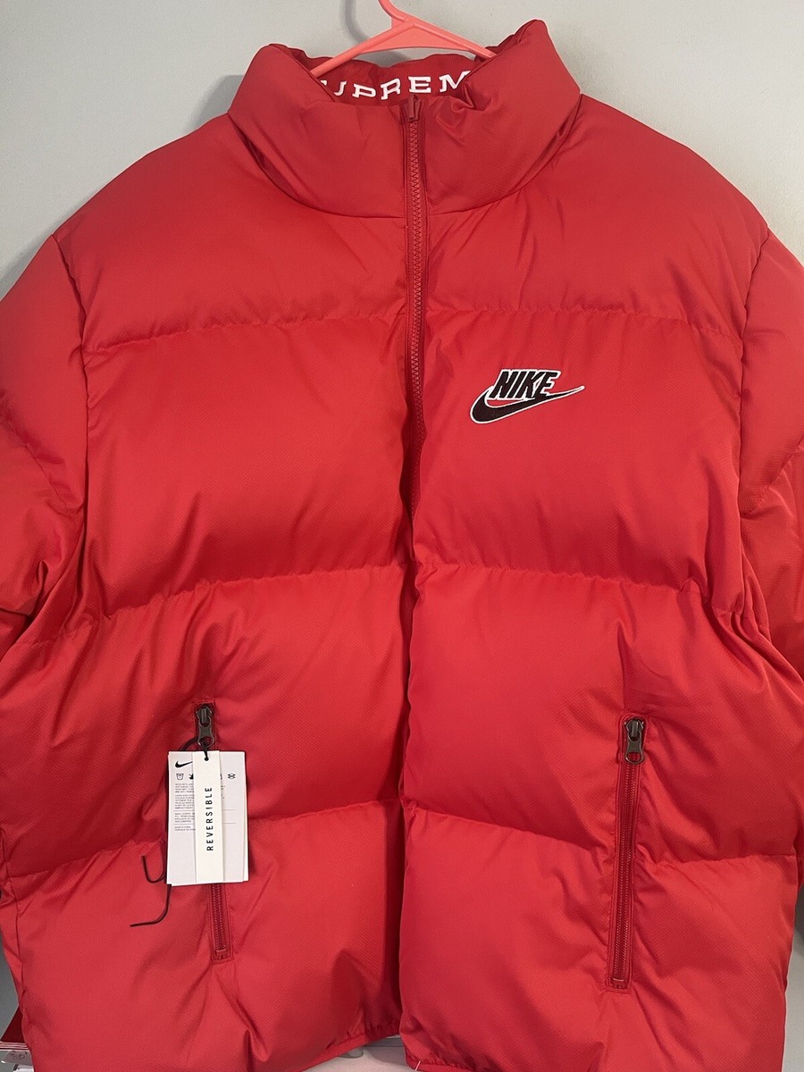 Supreme x Nike Reversible Puffy Jacket Red SS21 2021 Size Xl | eBay