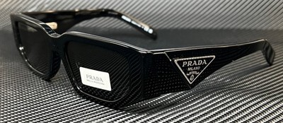 PRADA PR 09ZSF 1AB5S0 Black Grey Men's 55 mm Sunglasses | eBay