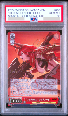 PSA 10 Weiss Schwarz Nikke Red Hood NIK/S117-058 SP Signed Foil