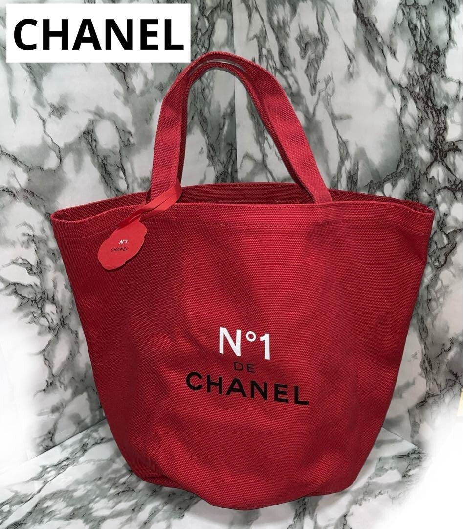 CHANEL BEAUTE Novelty Tote Bag Bucket Shape N°1 DE Red Vip | eBay