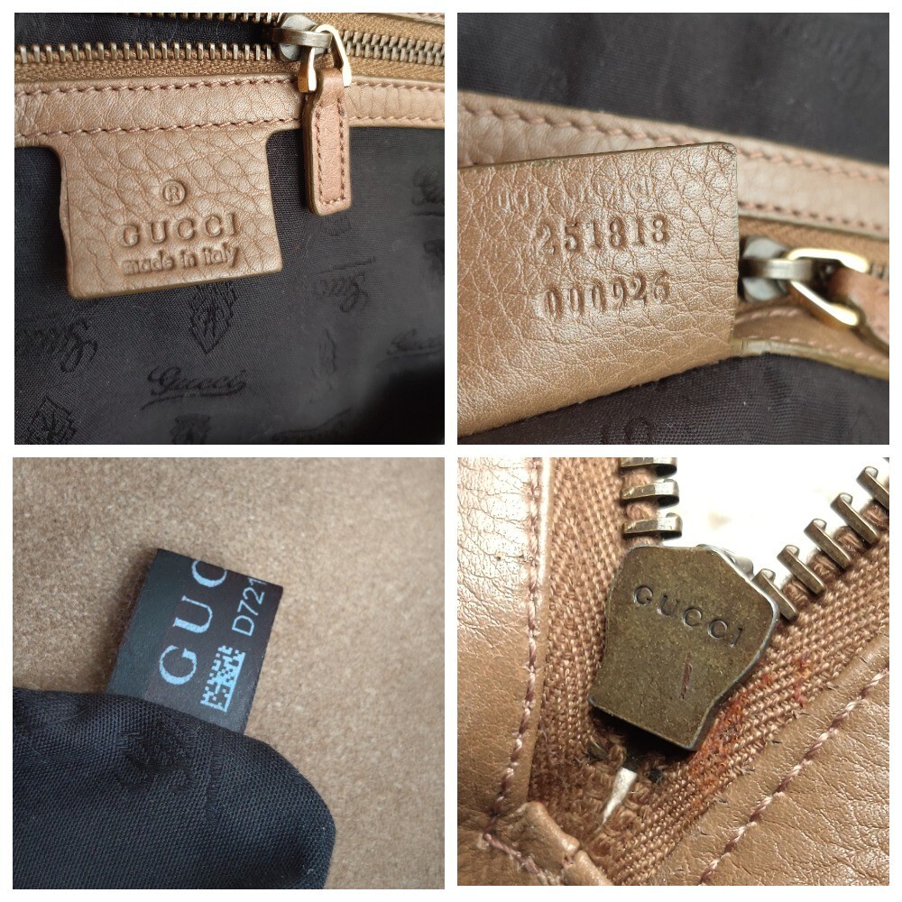 GUCCI 1973 Beige Brown Suede Large Top Handle Tote Boston Bag