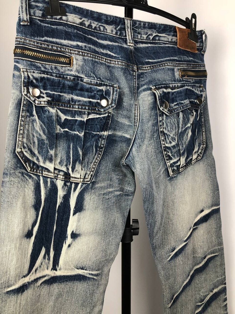 RARE Distressed Opium Japanese Style Denim Zipper Avant Garde Mens