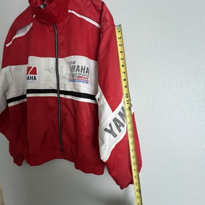 Vintage Yamaha Team Racing Jacket Size XL Red Windbreaker | eBay