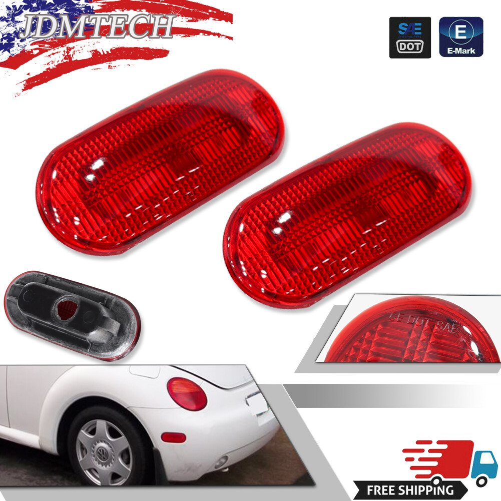 Rear Side Marker Light For 1998-2005 Volkswagen Beetle Red Lens LH