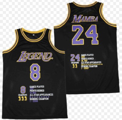 24 #8 Kobe Bryant Tribute LEGEND Jersey Mamba NEW | eBay