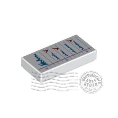 1x LEGO 3069pb0990 Tile Decorated with Notepad 1x2 White | 6329599