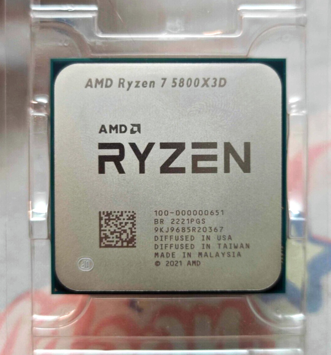 AMD Ryzen 7 5800X3D 8-core 16 thread 3.4 GHz socket AM4 CPU 100