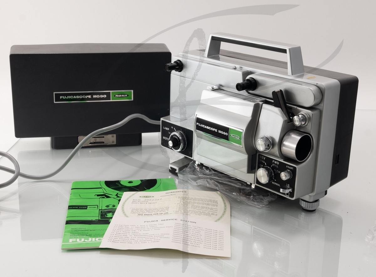 Fujicascope MG90 Dual 8MM Projector w/25MM, f/1.0 Lens, Bolex