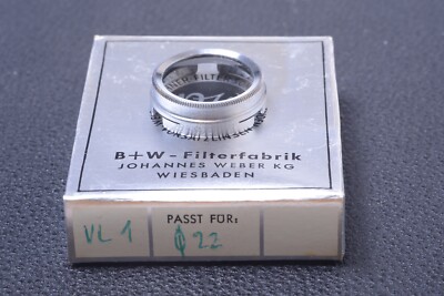 ✓ B & W SCHNEIDER CLOSE-UP VL1 22MM FILTER GENUINE LENS OR CAMERA