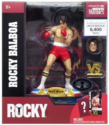 McFarlane Toys Movie Maniacs Rocky Balboa 6-Inch Posed Figure