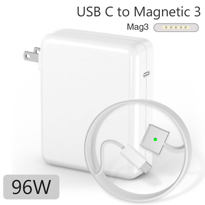 96W USB C MagSaf 3 Charger for MacBook Pro Air A2442 A2485 A2458