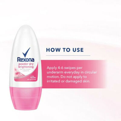 Rexona Powder Dry Brightening Roll-On Deodorant, 50ml | eBay