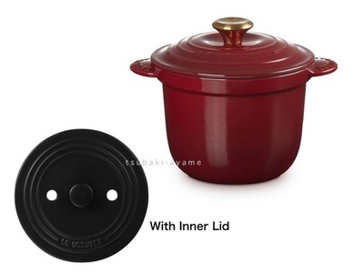 Le Creuset Cocotte Every #18 Rice Pot 2.25qt Rhone Garnet Gold