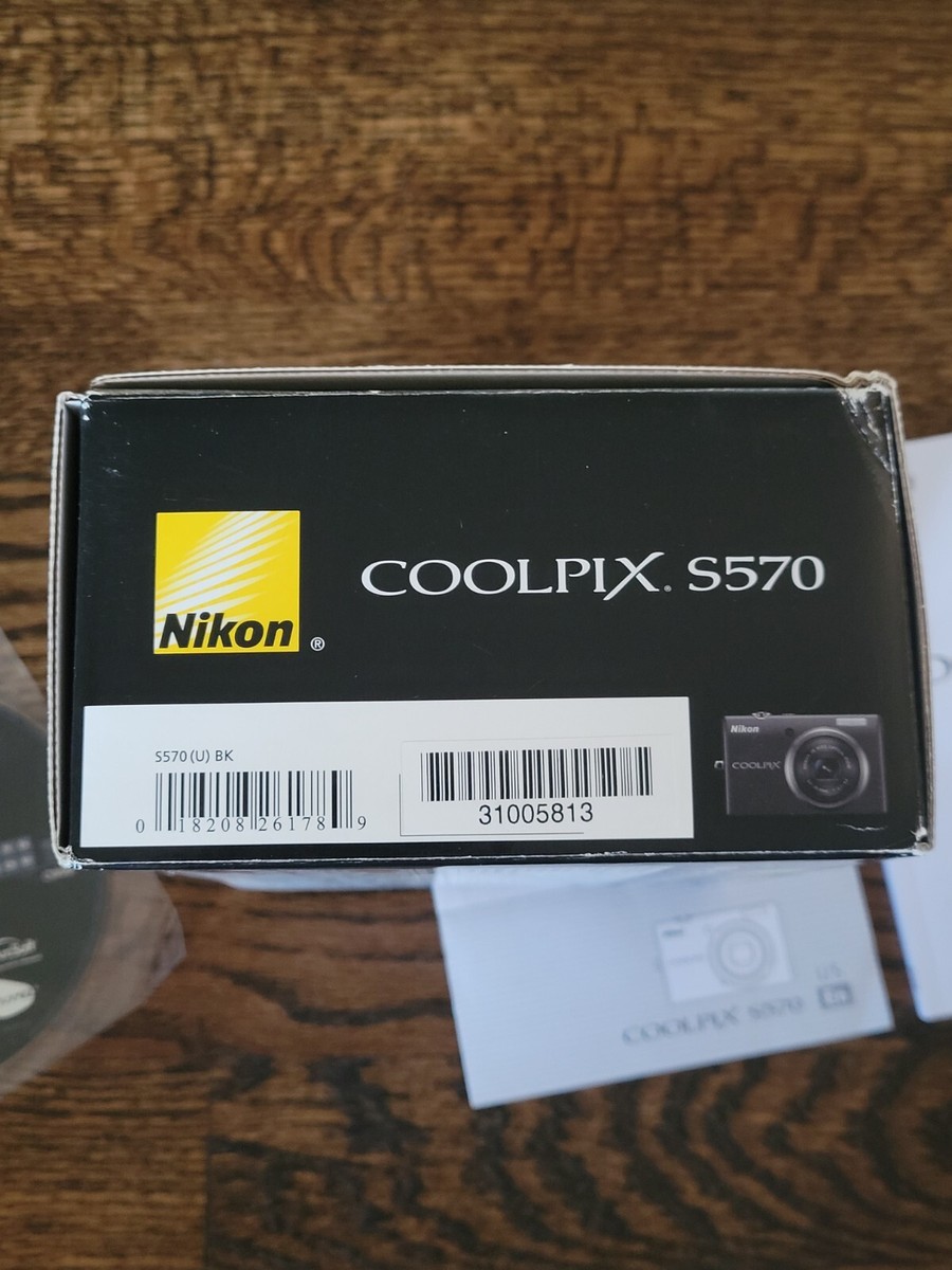 Nikon COOLPIX S570 12.0MP Digital Camera - Black for sale online