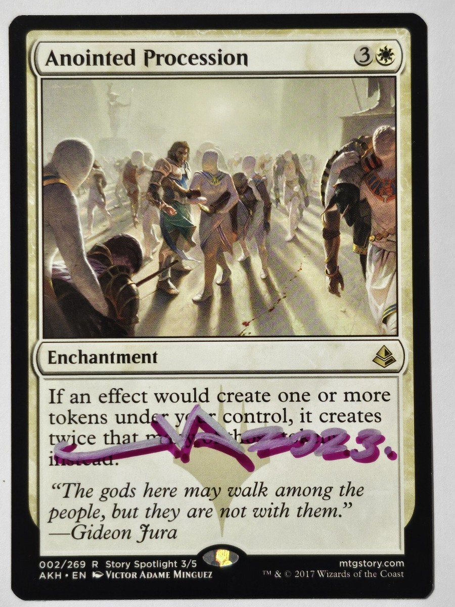 ANOINTED PROCESSION non-foil VICTOR ADAME MINGUEZ SIGNED Auto MTG