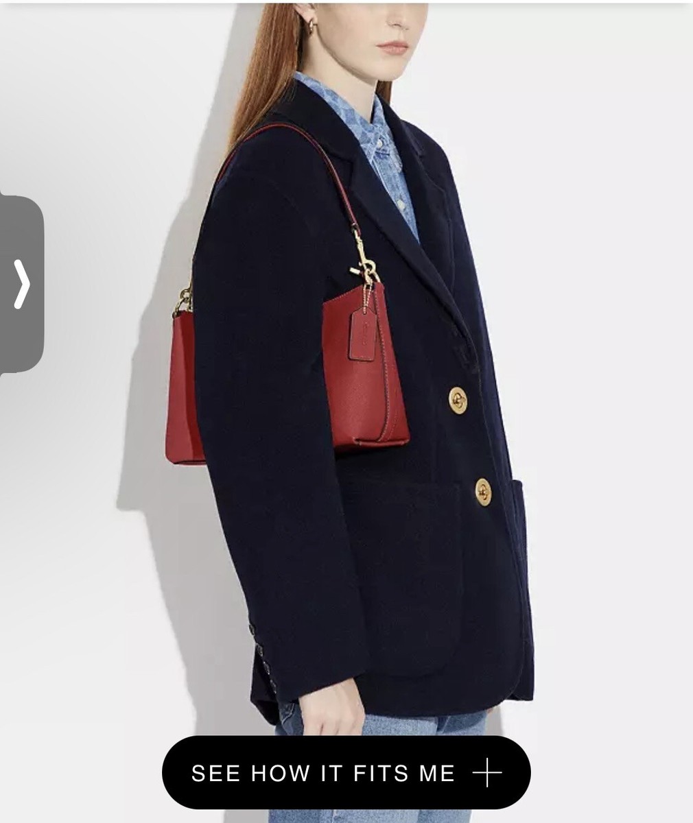 NWT COACH CE584 Clara Shoulder Bag Crossbody Crossgrain Leather