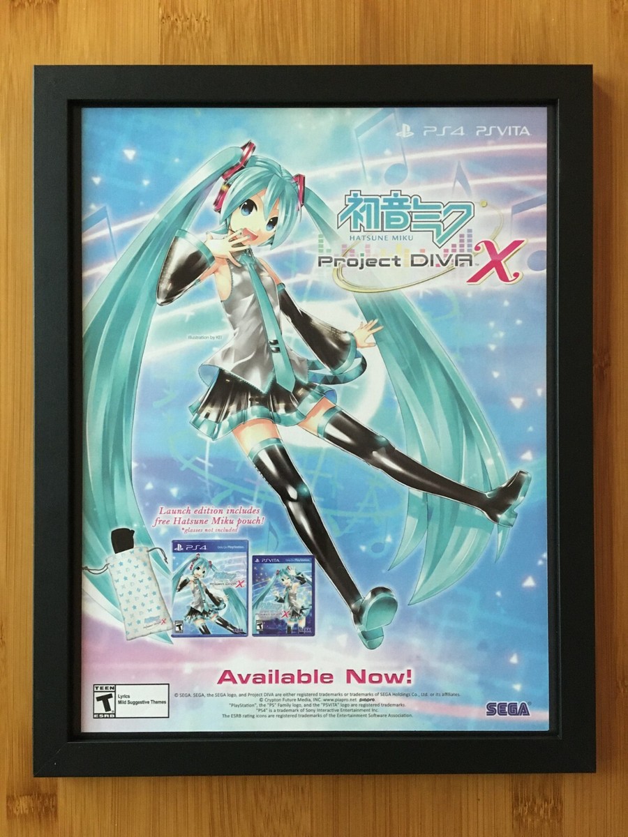 Hatsune Miku: Project Diva X Framed Print Ad/Poster Official PS4