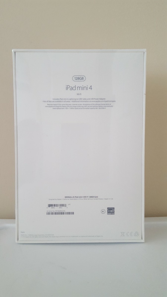 Apple iPad mini 4 A1538 128 GB, Wi-Fi + 4G, 7.9 in - Gold for sale