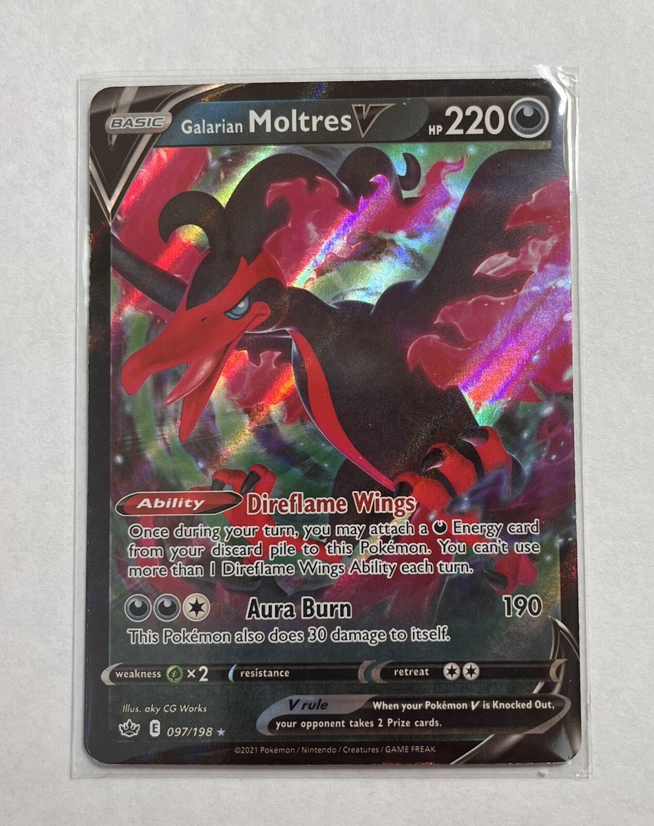 Galarian Moltres V - 097/198 Chilling Reign Ultra Rare NM Pokemon