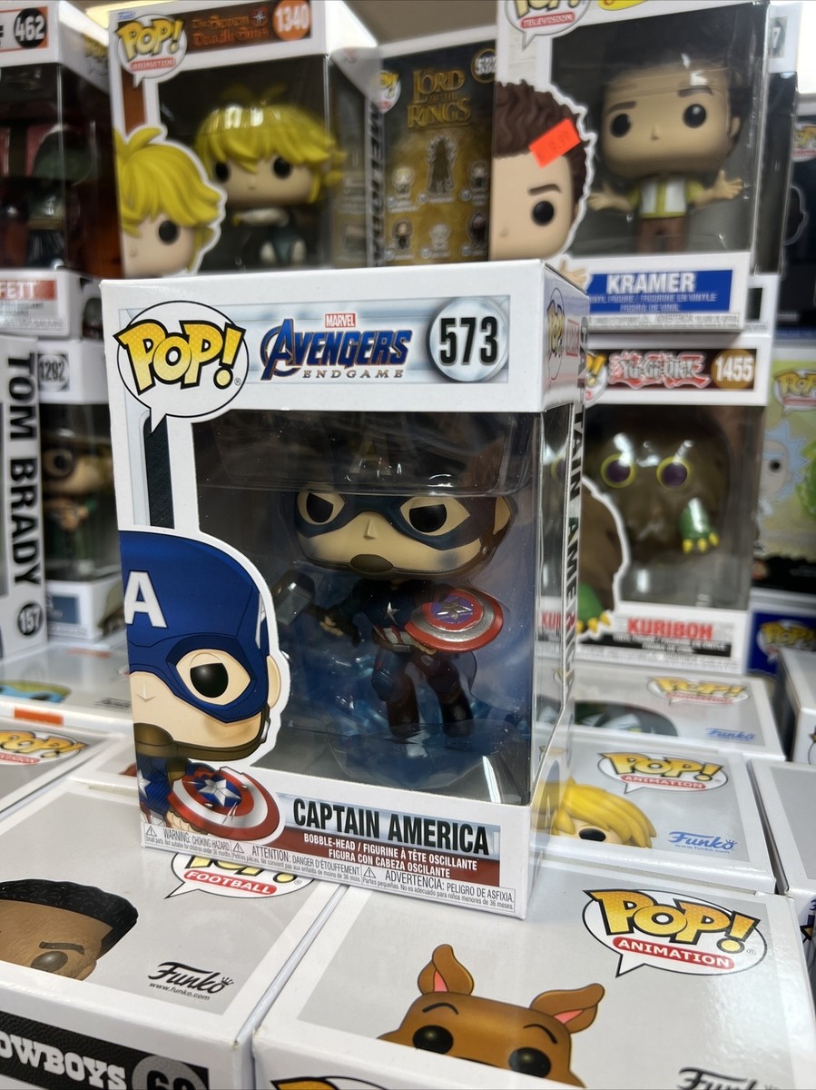 Funko POP Movies Avengers Captain America w/ hammer Figure #573 +