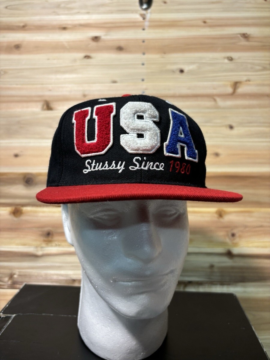 Stussy x Starter USA Snapback Hat Wool Black Skate Vintage Cap