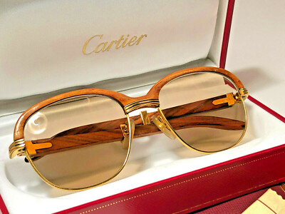 VINTAGE CARTIER MALMAISON PRECIOUS WOODS BANANA LIGHT WOOD 56MM