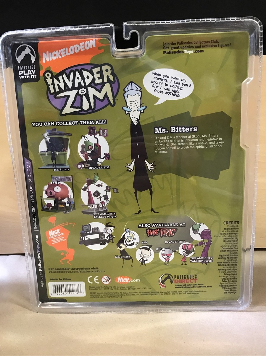 Palisades Nick Ms Bitters “Invader Zim” Series 1 Action Figure