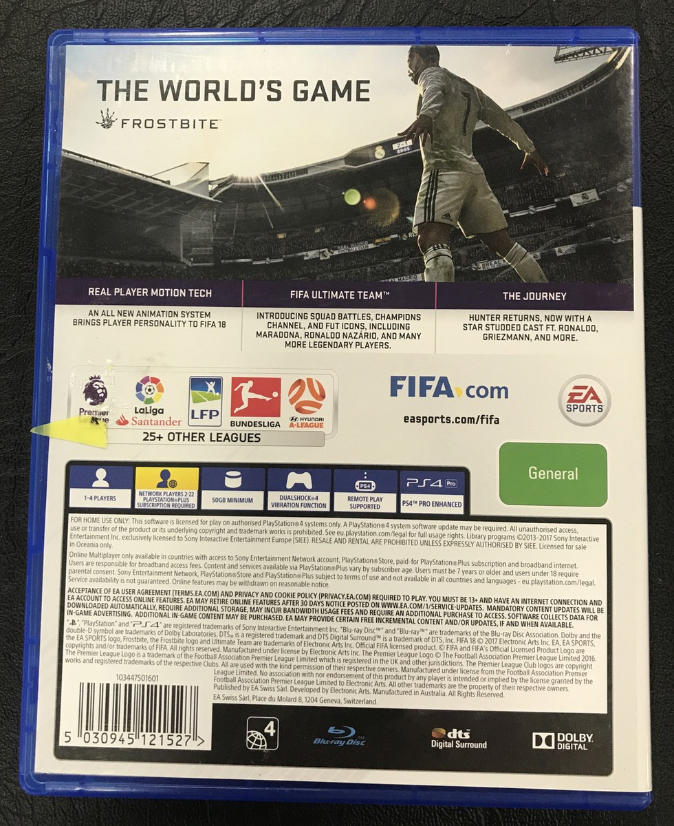 EA Sports- FIFA 18 PS4 Game | eBay