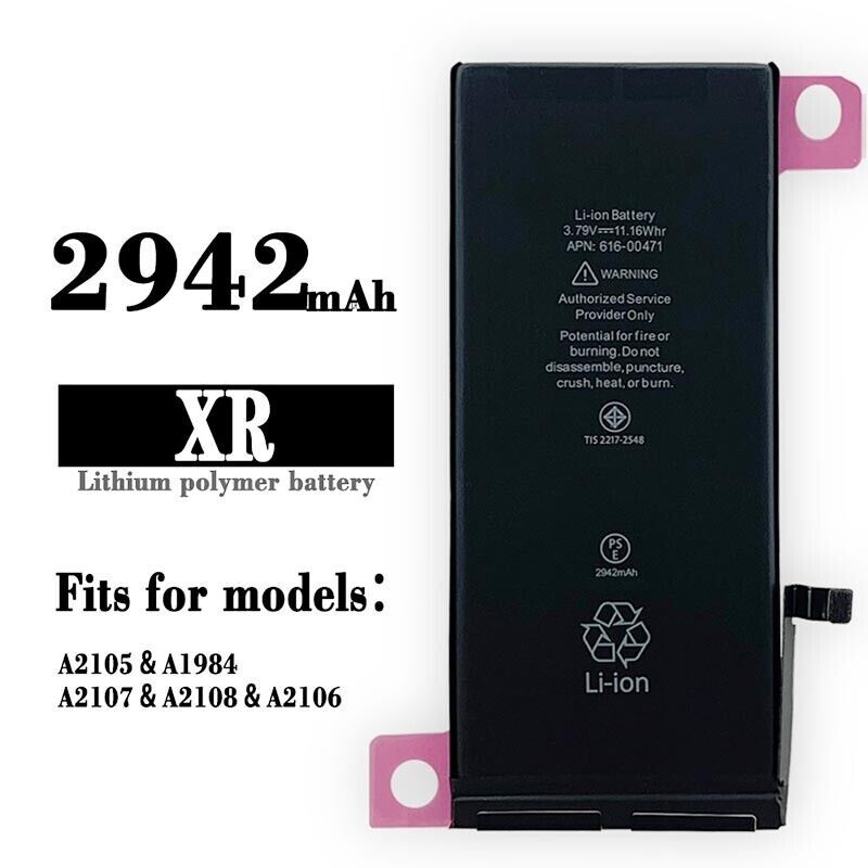 New 2942 mAh Replacement Battery for iPhone XR with Adhesive Tape