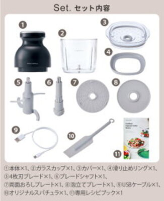 Recolte RCP-7 Capsule Cutter Bonne Cordless 8-in-1 Food Processor