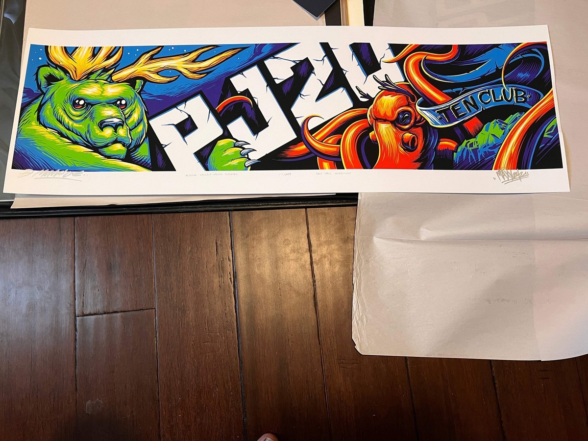 Pearl Jam Poster PJ20 Billboard 2011 Alpine Valley Munk One SIGNED