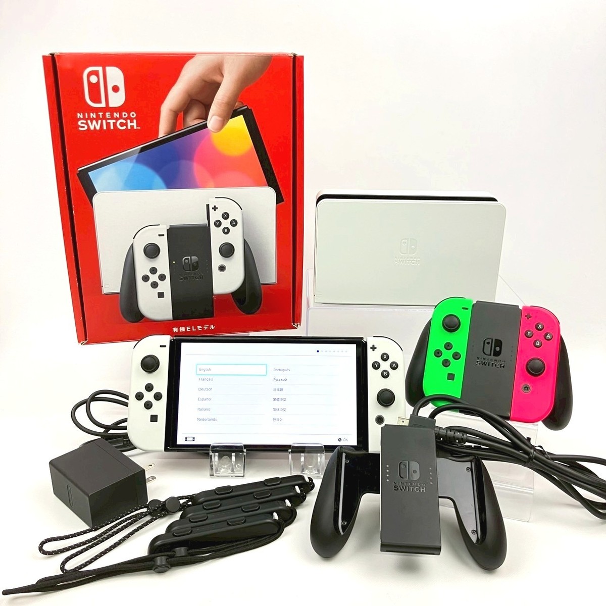 Nintendo Switch OLED White 64GB Console All Accessories Selectable