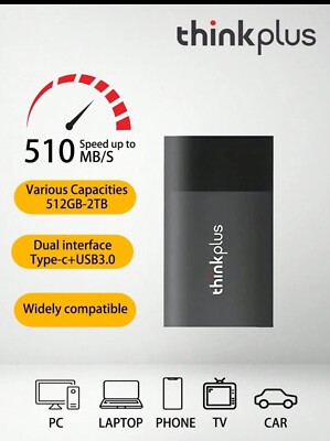 Lenovo Thinkplus US202 Portable SSD 2TB Solid State Drive | eBay UK