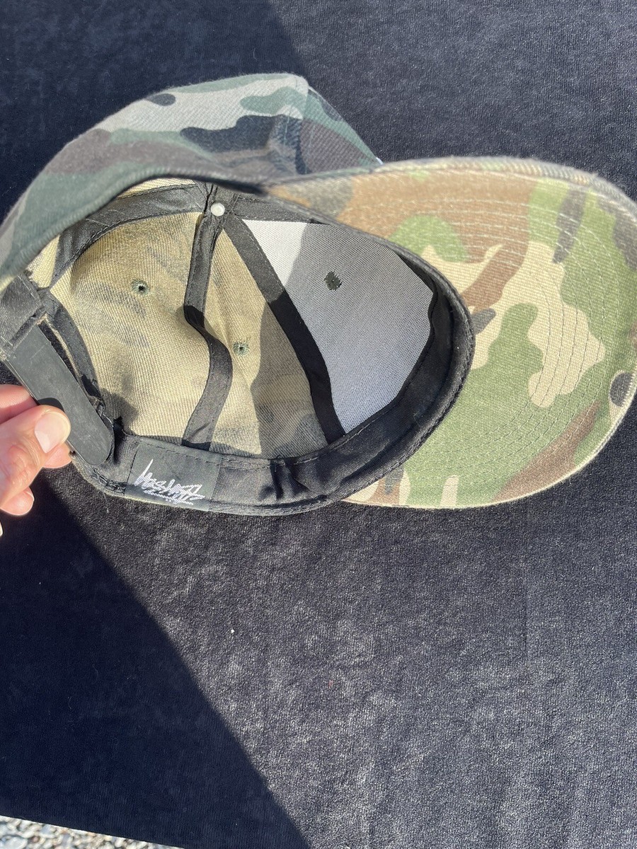 Vintage Stussy Camo Hat 90's Snapback Adjustable Back Stussy Capz