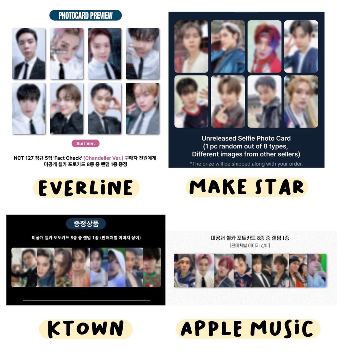 NCT 127 5th album FACT CHECK LUCKY DRAW EVENT OFFICIAL PHOTOCARD