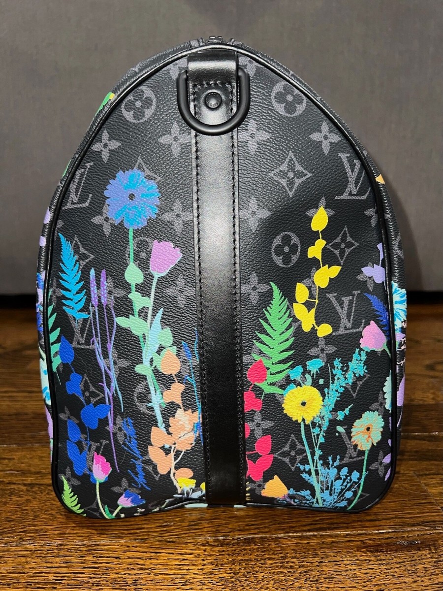 Louis Vuitton Keepall Bandouliere 50 Eclipse Foliage Flowers